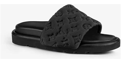 louis vuitton black slides|Louis Vuitton slides pillow.